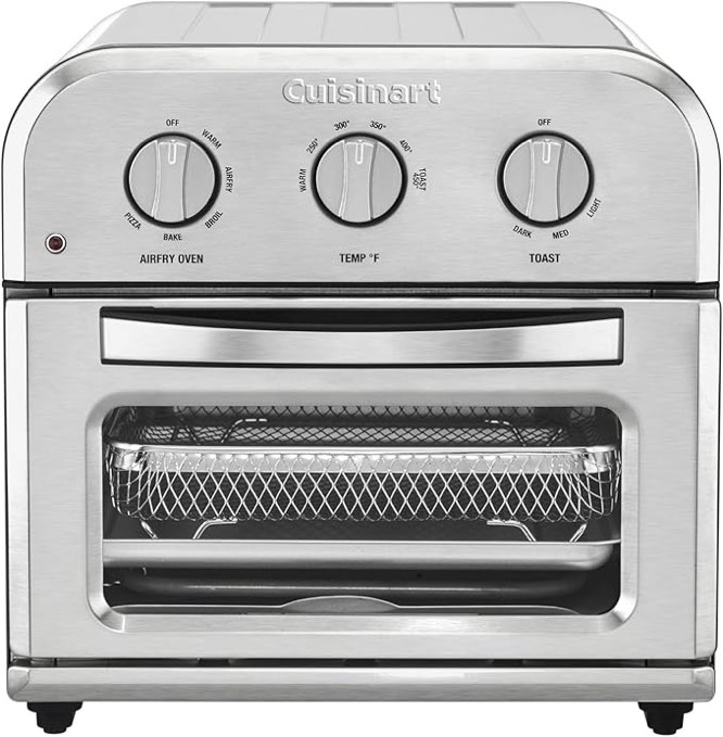 Cuisinart Compact Air Fryer Toaster Oven, 1800-Watt Motor with 6-in-1 Functions and Wide Temperature Range