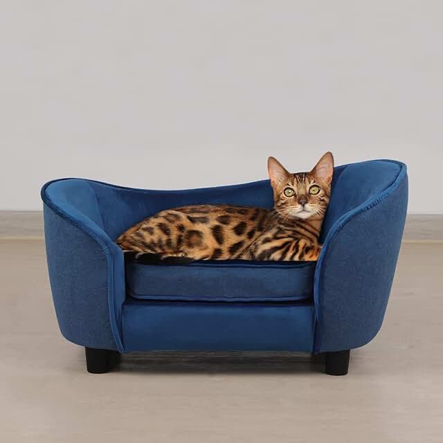 pet sofa bed blue velvet
