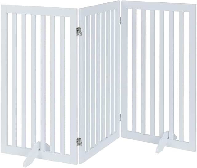 30in Tall Extra-Wide Dog Gate-White