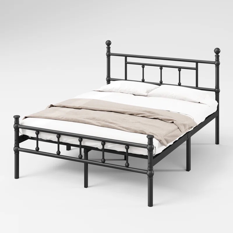 40" Heavy Duty Metal Bed Frame, No Box Spring Needed, Noise Free