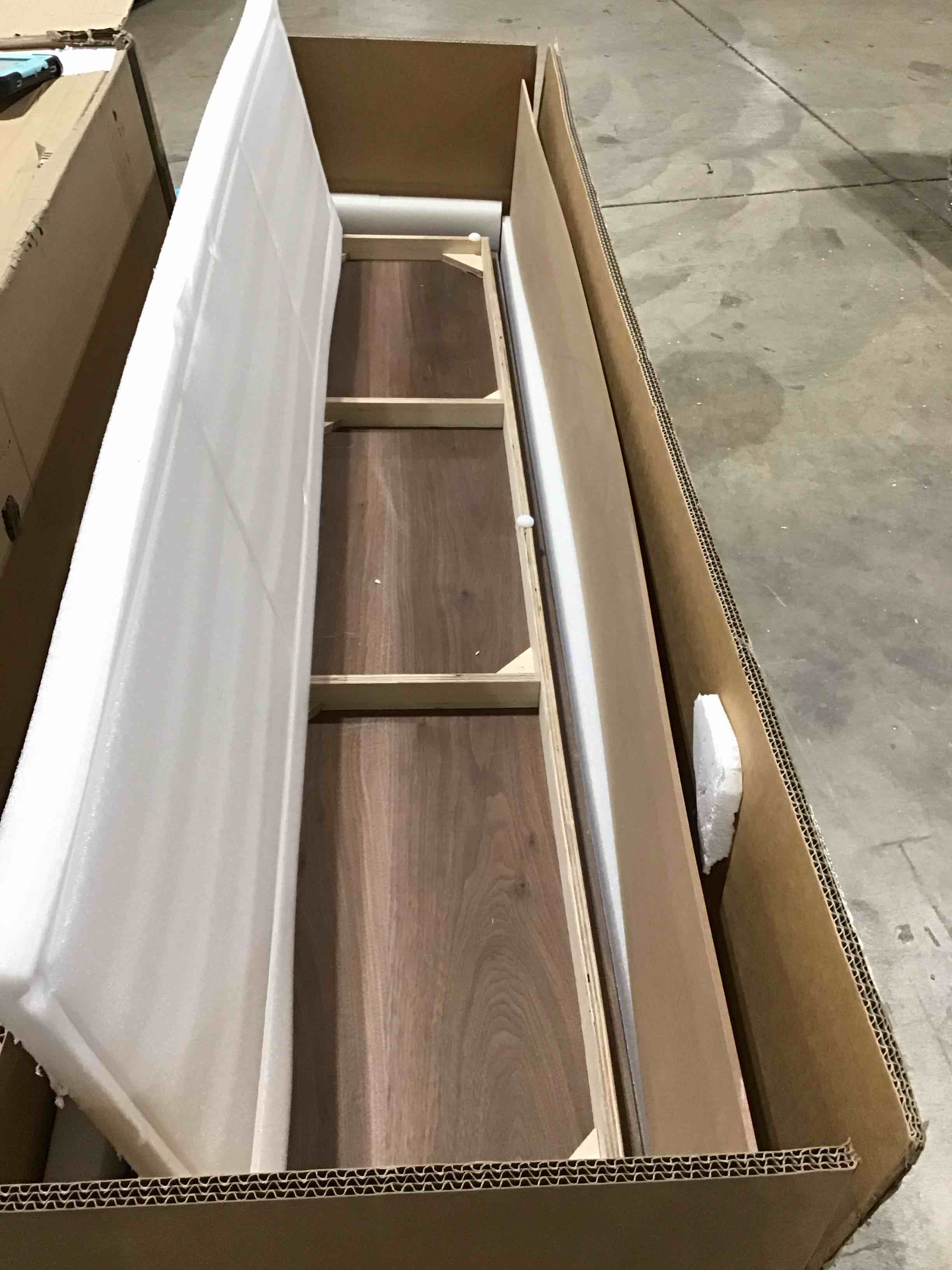 71" Mid Century TV Stands,Solid Wood Media Console,Brown Color with 3 Drawers