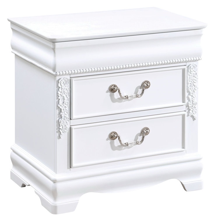 Jomar 24" Width Wood Nightstand With USB