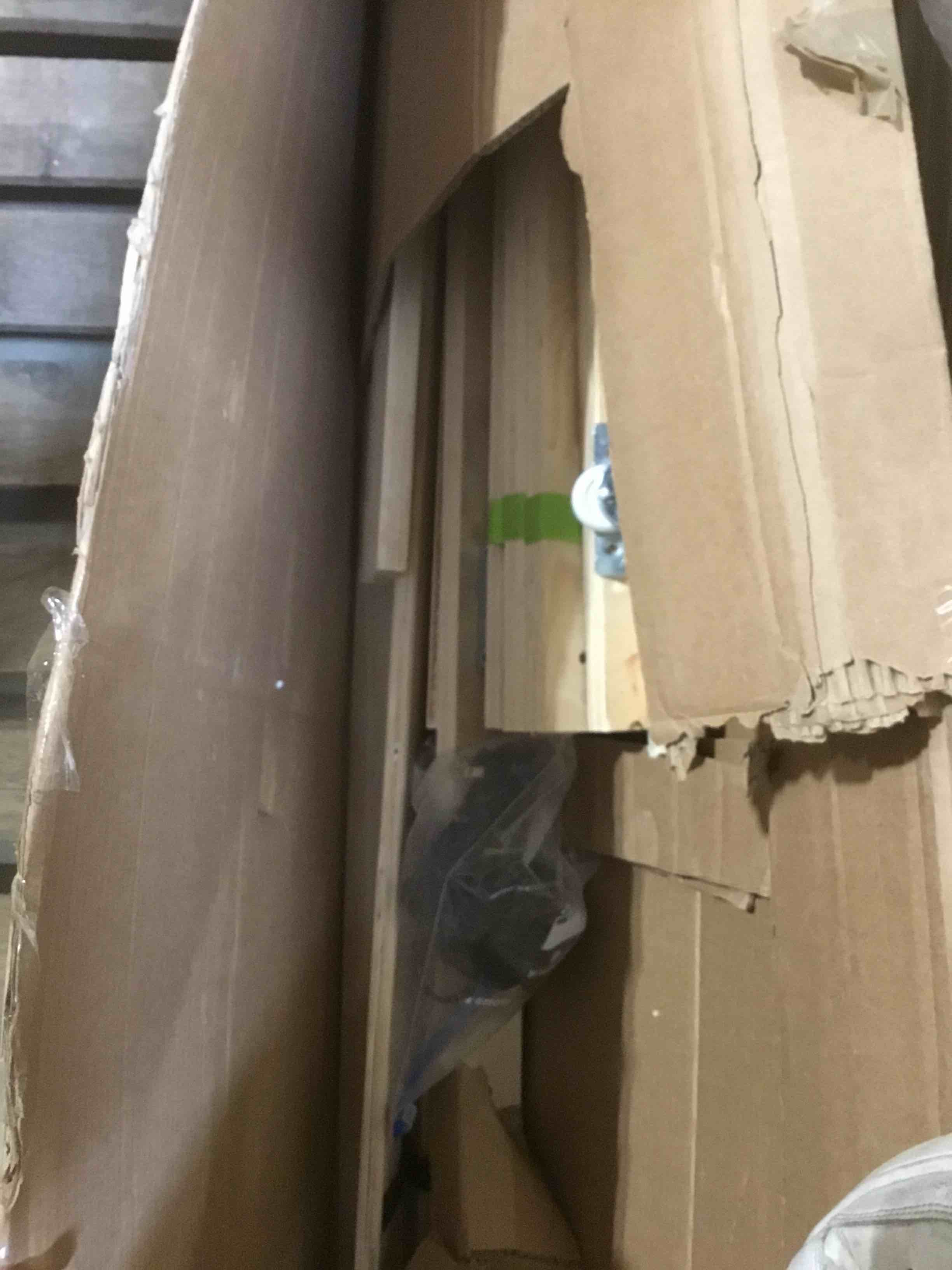 Condition photo showing As Is for Lampley Solid wood platform bed