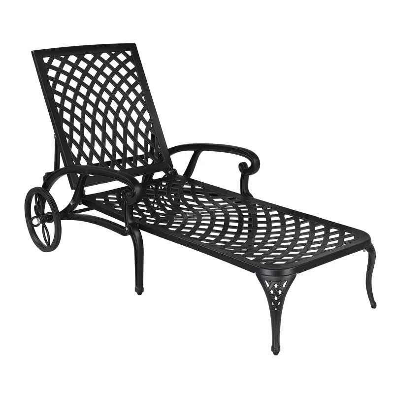 Dashani Outdoor Metal Chaise Lounge