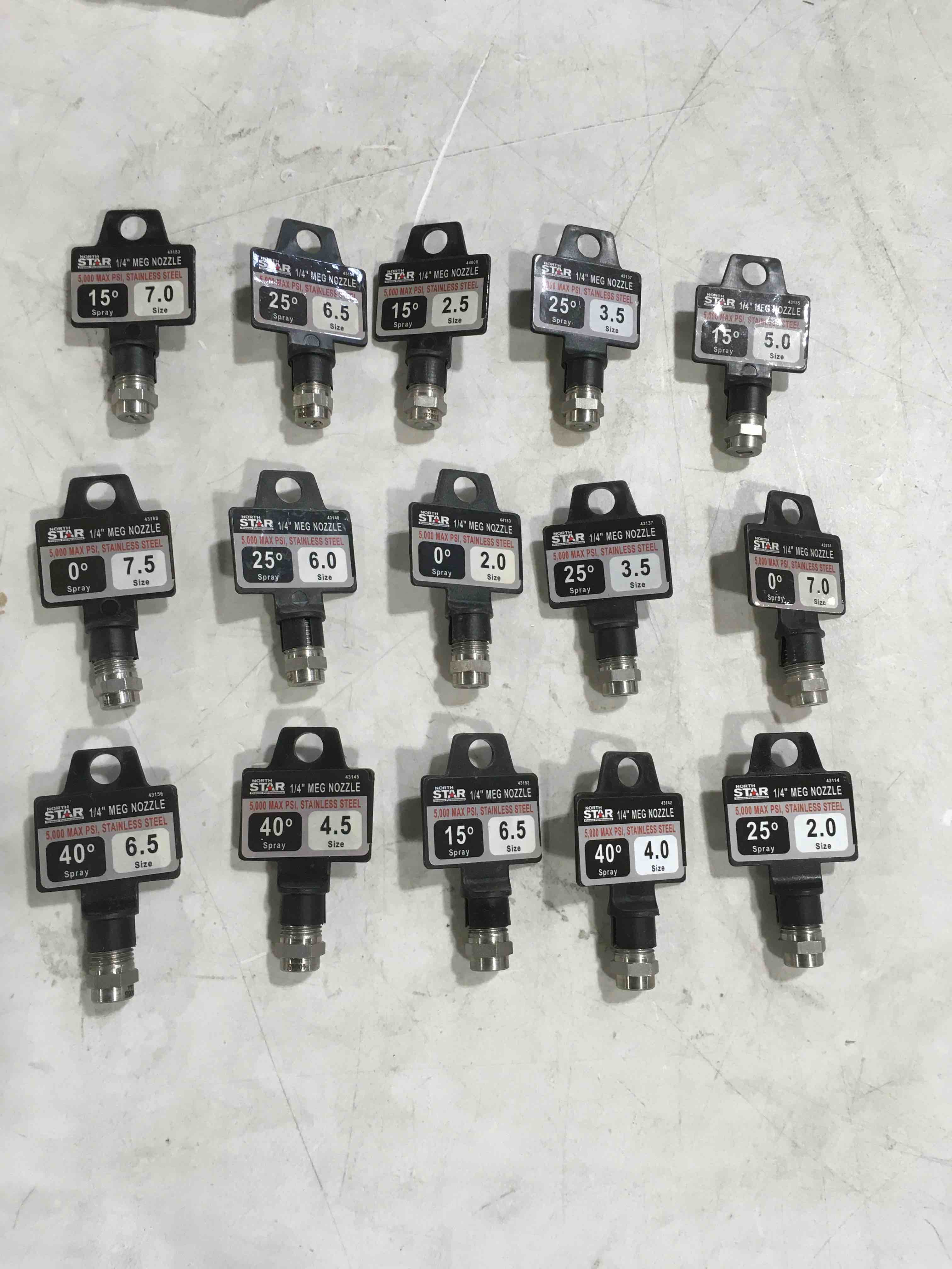 1/4” Meg nozzle various sizes 