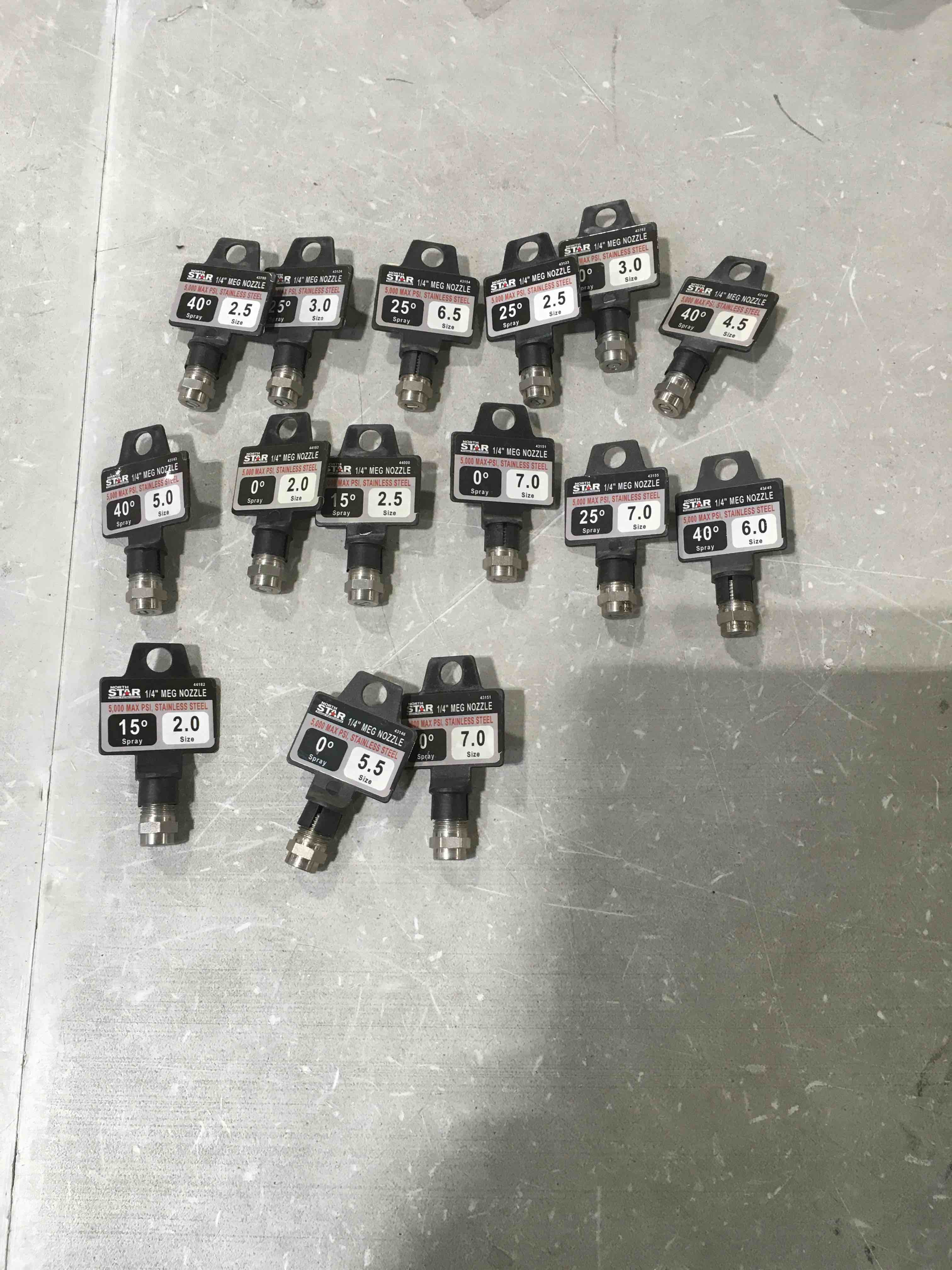 1/4” Meg nozzle various sizes 