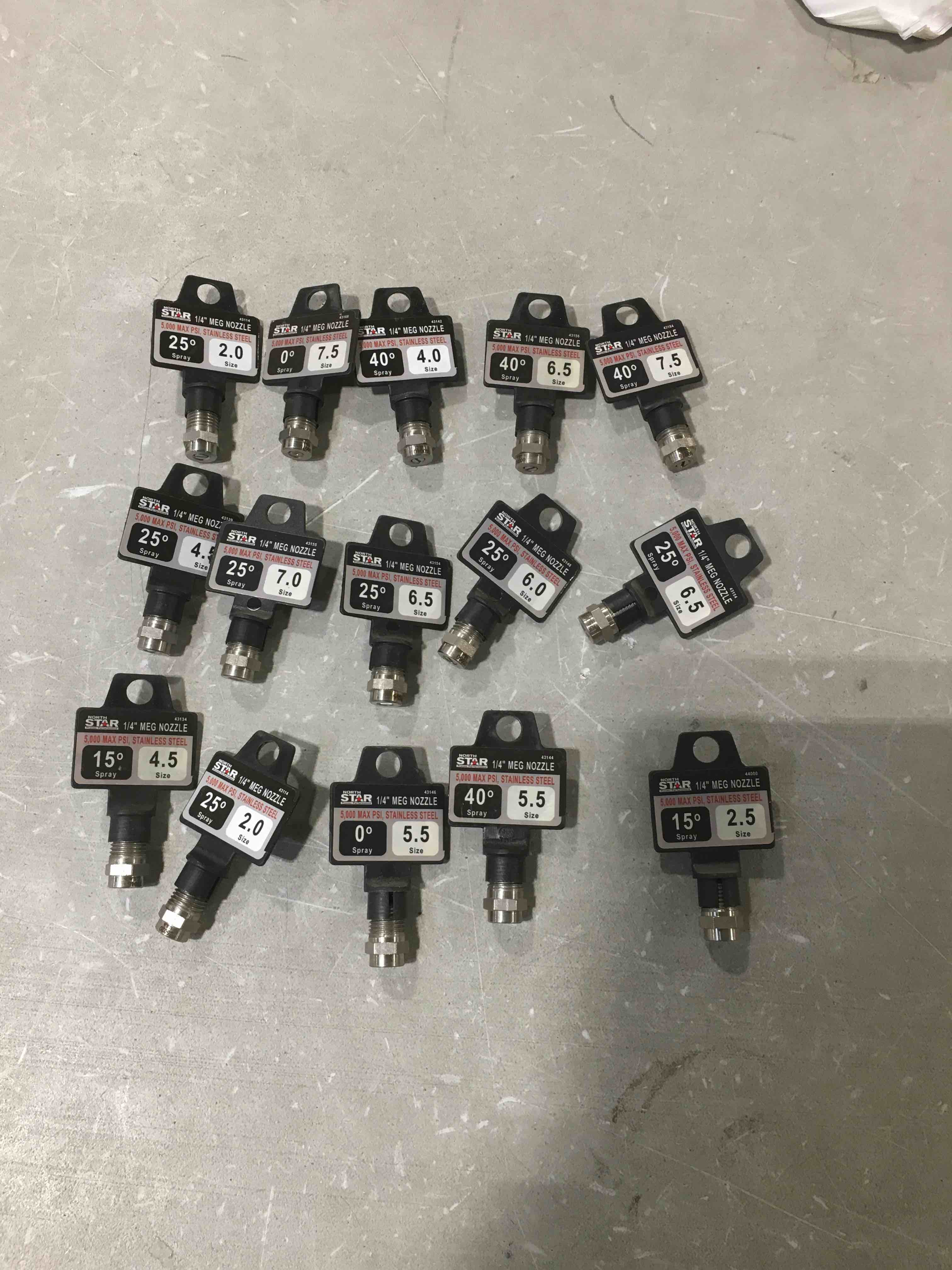 1/4” Meg nozzle various sizes 