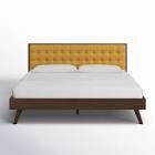 Chanton Queen Bed Orange Headboard Footboard