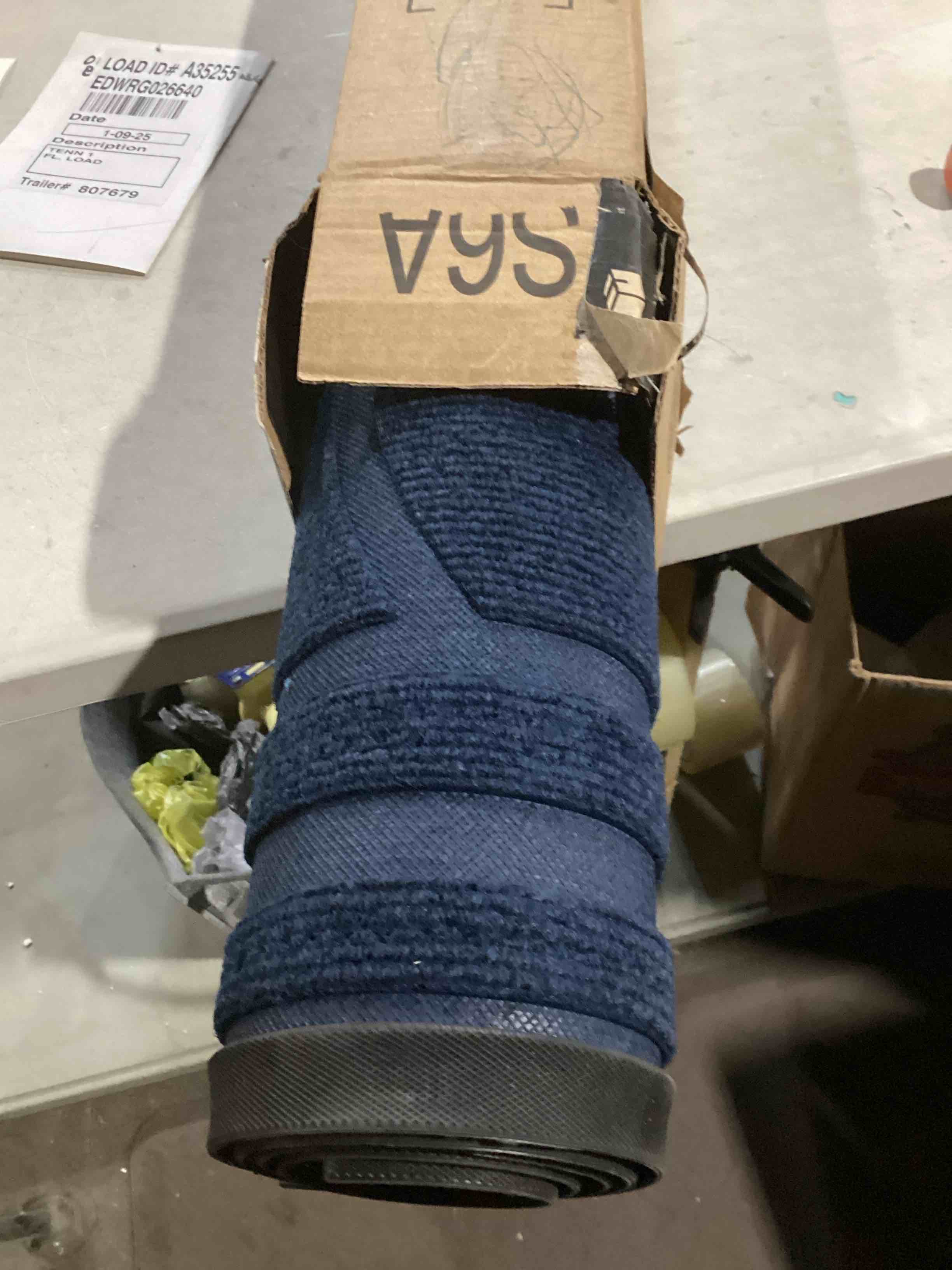 out door rubber mat with carpet in lays navy blue picture similar to lot photo