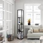 Jarold 63.7" Column Dimmable Floor Lamp with Shelves & Remote Control & USB Charging Station