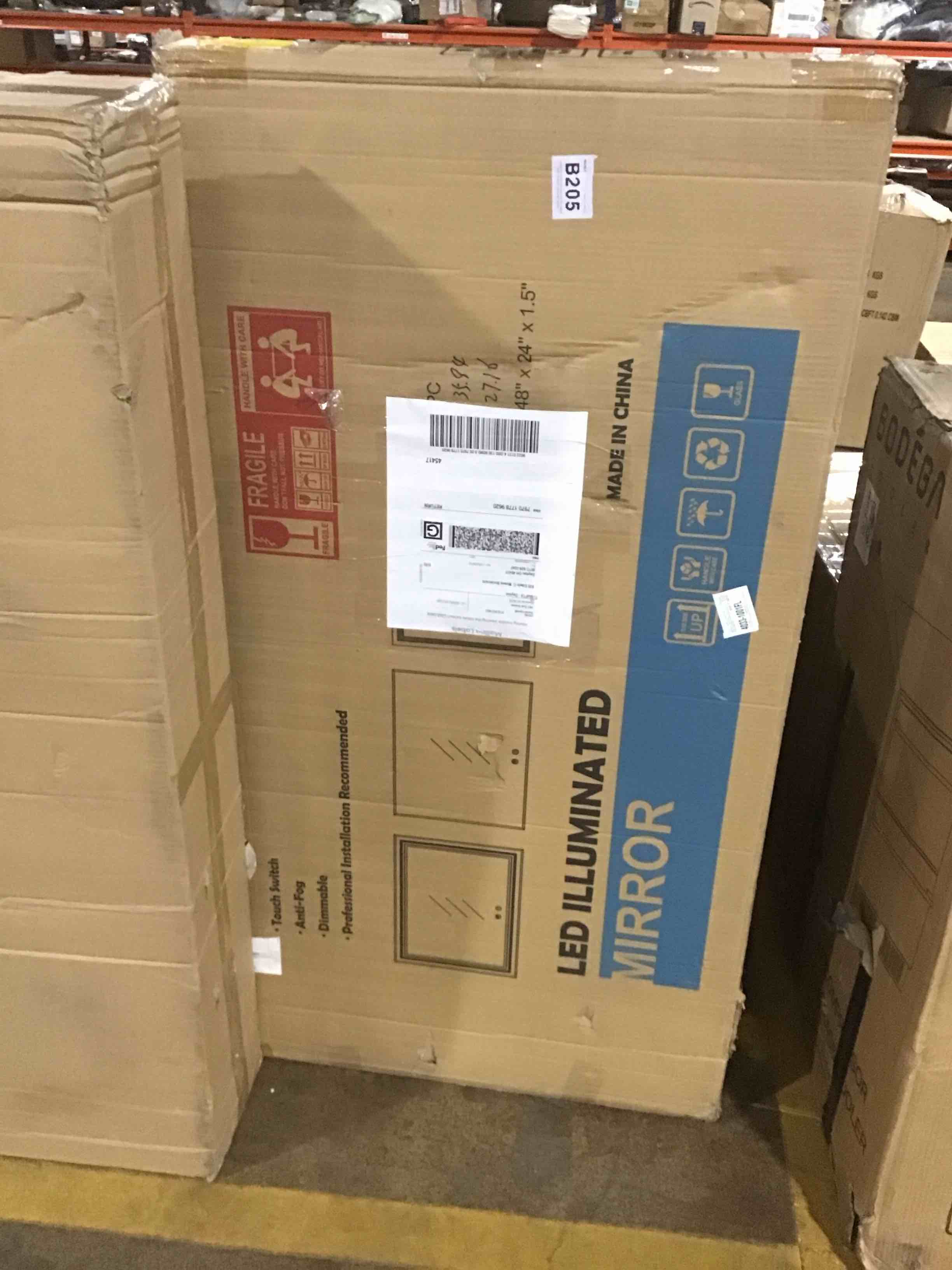 Caravel Rectangle LED Wall Mirror, Dimmable Vanity Light Mirror, Front light & Backlit, Anti Fog