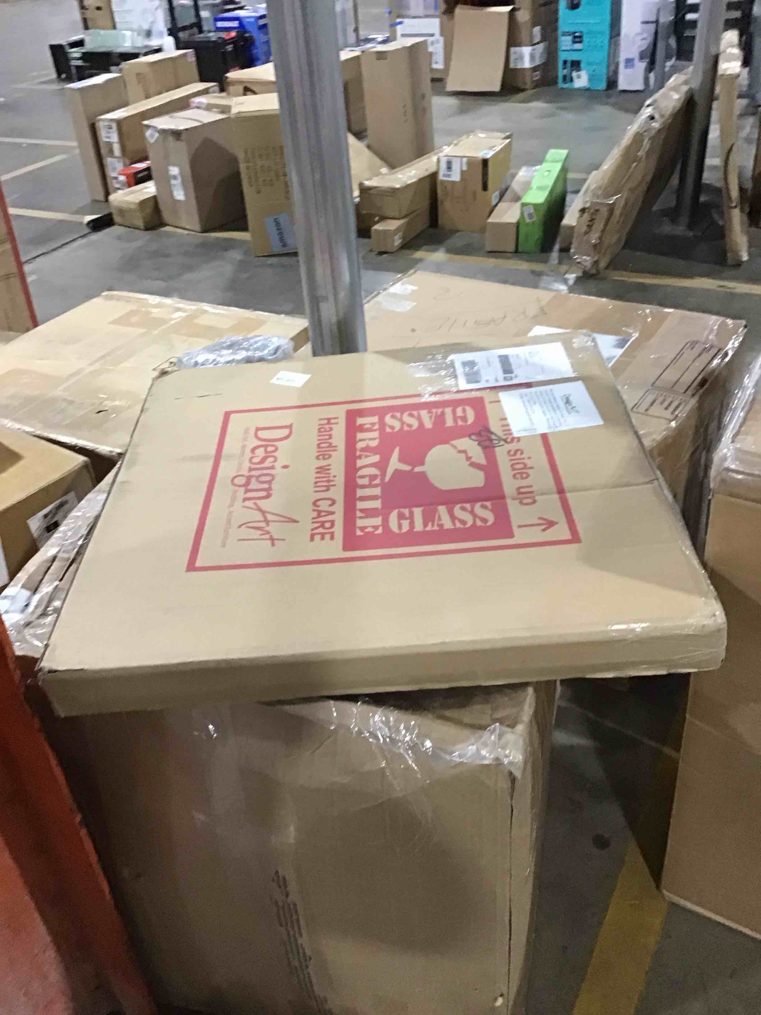 Fractal Flower With Golden Rays - Print on Canvas