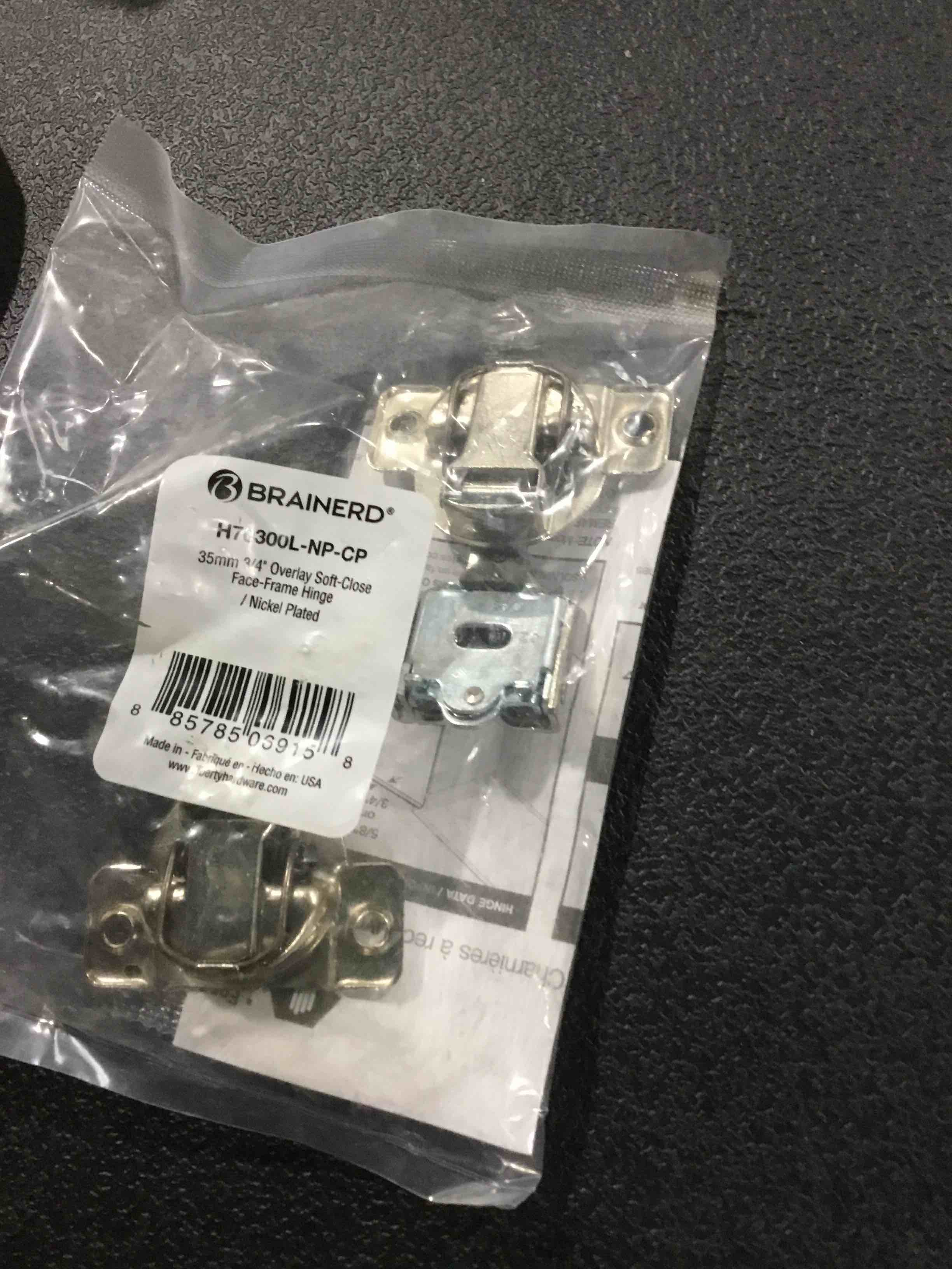 brained 35 mm 3/4 overlay hinge 