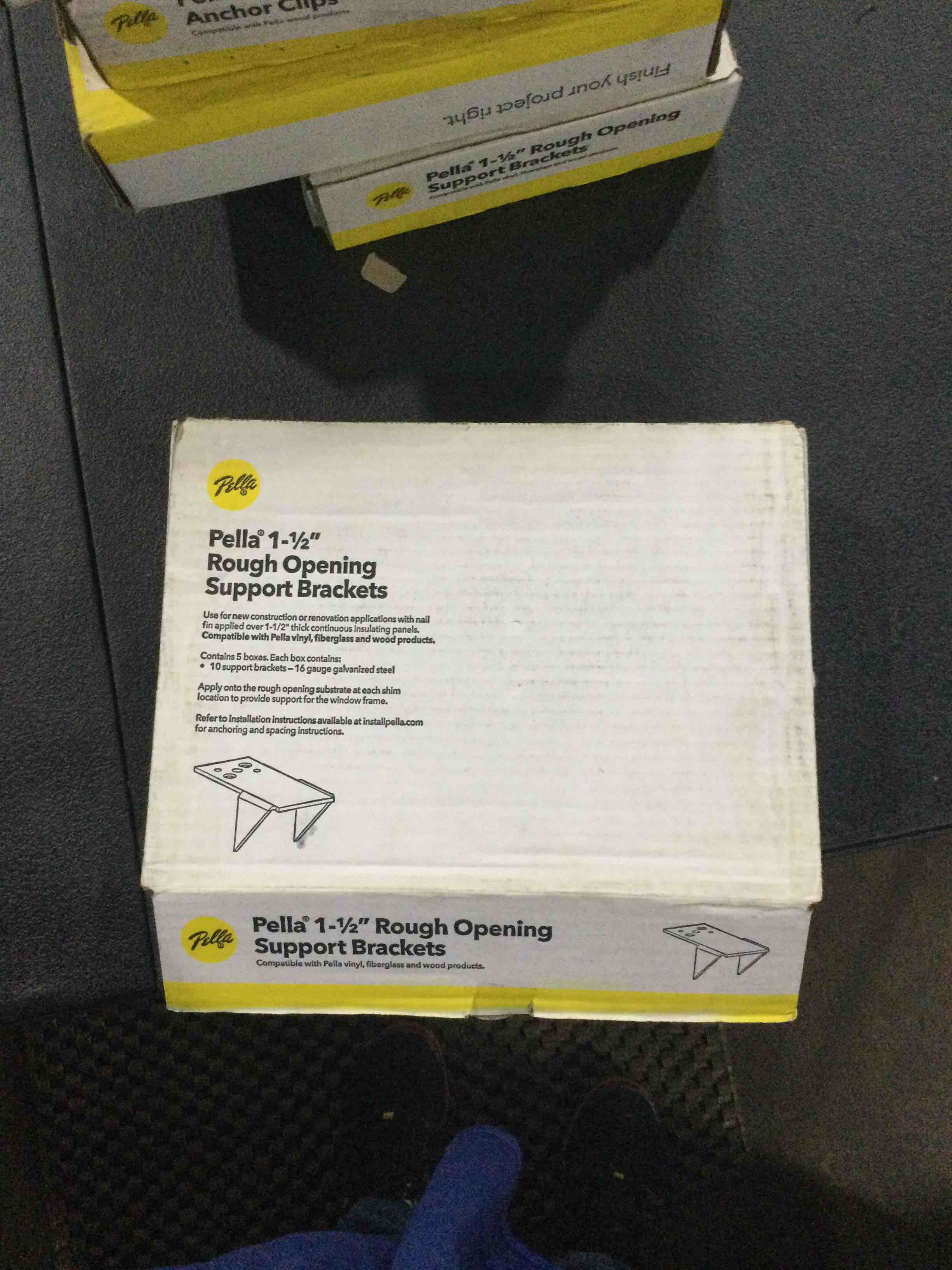 pella 1. 1/2 rough opening support bracket