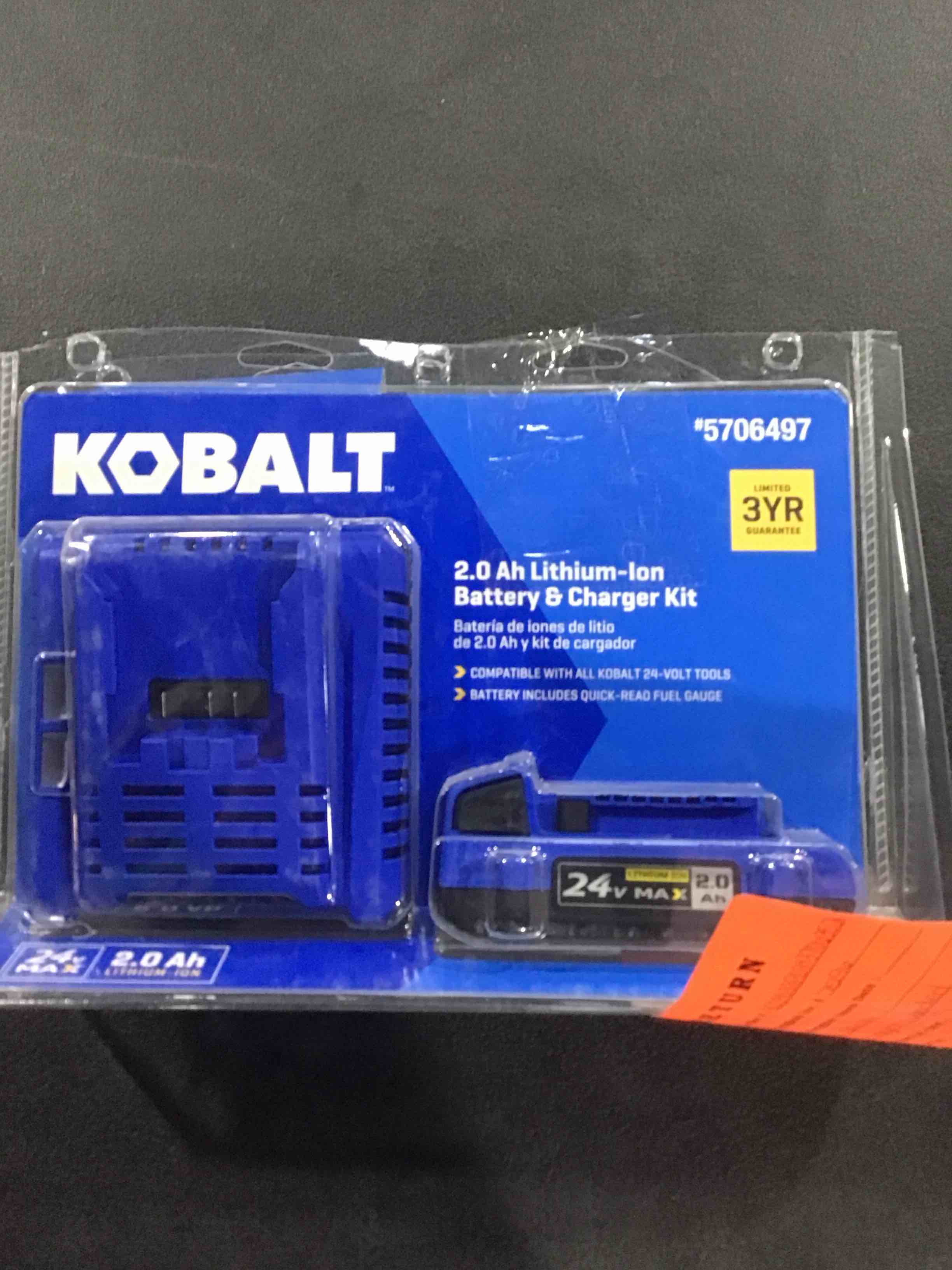 kobalt 2.0 ah lithium ion battery charger battery included