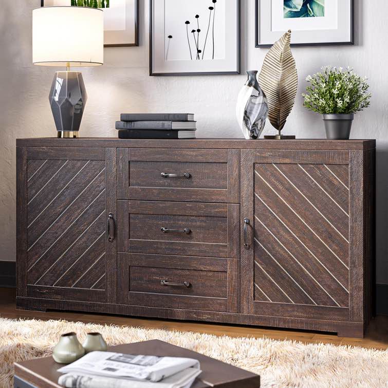Lough 59.84" Wide 3 Drawer Sideboard