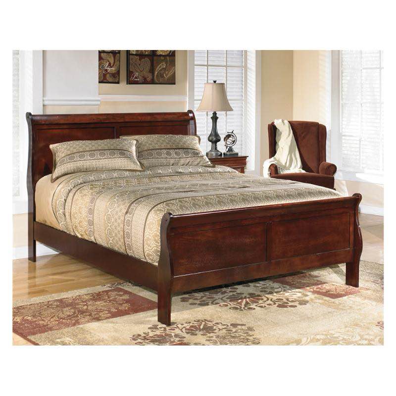 (only headboard) (Box 1 of 2) B376-81 Ashley Furniture Alisdair - Dark Brown Queen Sleigh Bed