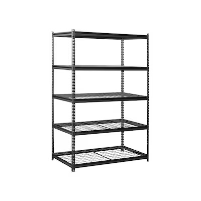 Project Source Metal Heavy Duty 5-Tier Utility Shelving Unit (48-in W x 24-in D x 72-in H), Gray, (1000-lb Capacity Per Shelf) Item #4351388 | Model #310-LPB4824-5