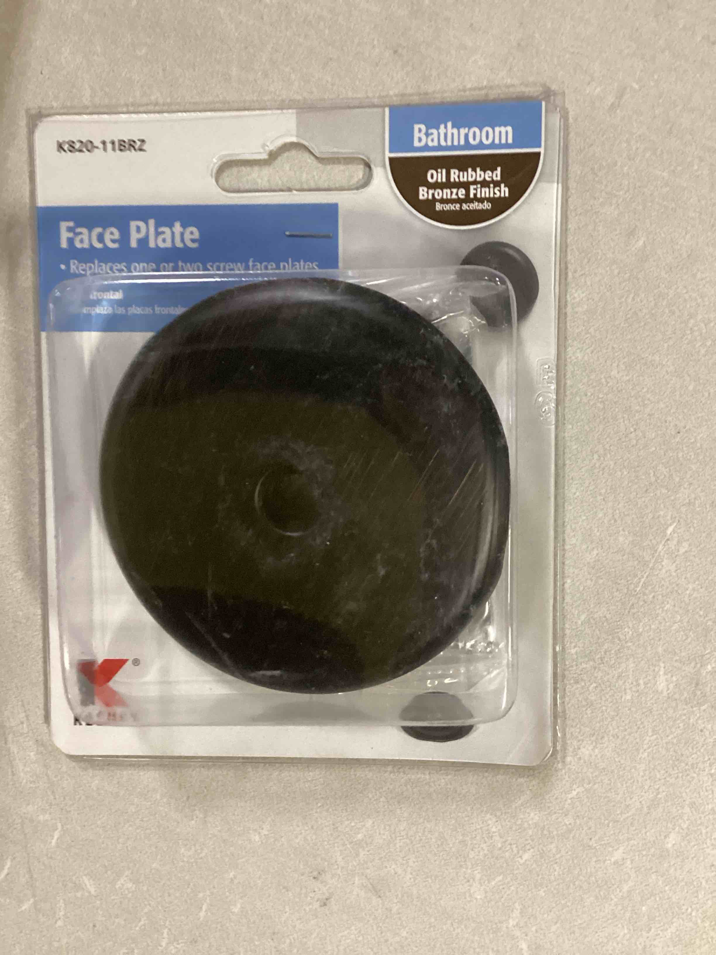 Plumb Pak K820-11BRZ 3.12 in. Dia. Metal Face Plate with Screw  Oil Rubbed Bronze