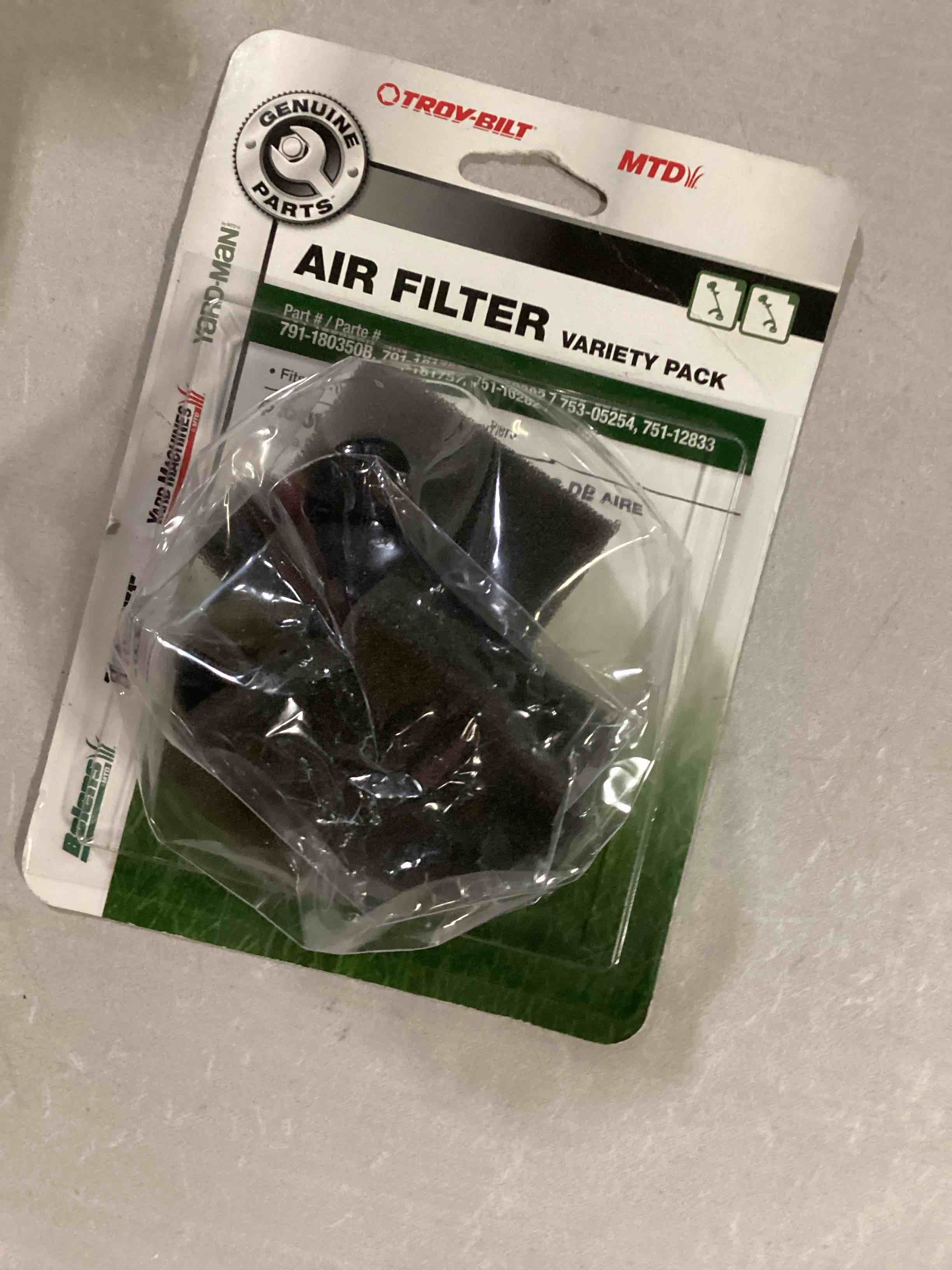 Condition photo showing As Is for Troy-Bilt Foam Air Filter for 2-Cycle and 4-Cycle Engine 