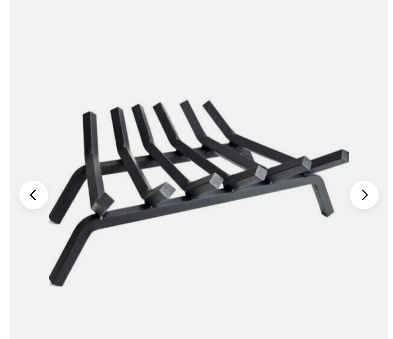 Fireplace Log Grate 30 inch - 6 Bar Fire Grates Heavy Duty Solid Steel