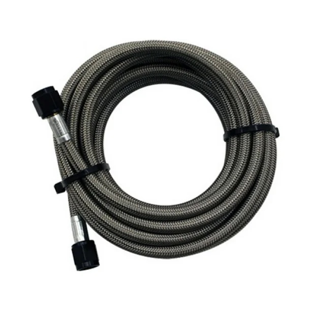 Snow Performance SNO-800-BRD 5' Stainless Steel Braided Water Methanol Line (4AN BLACK)