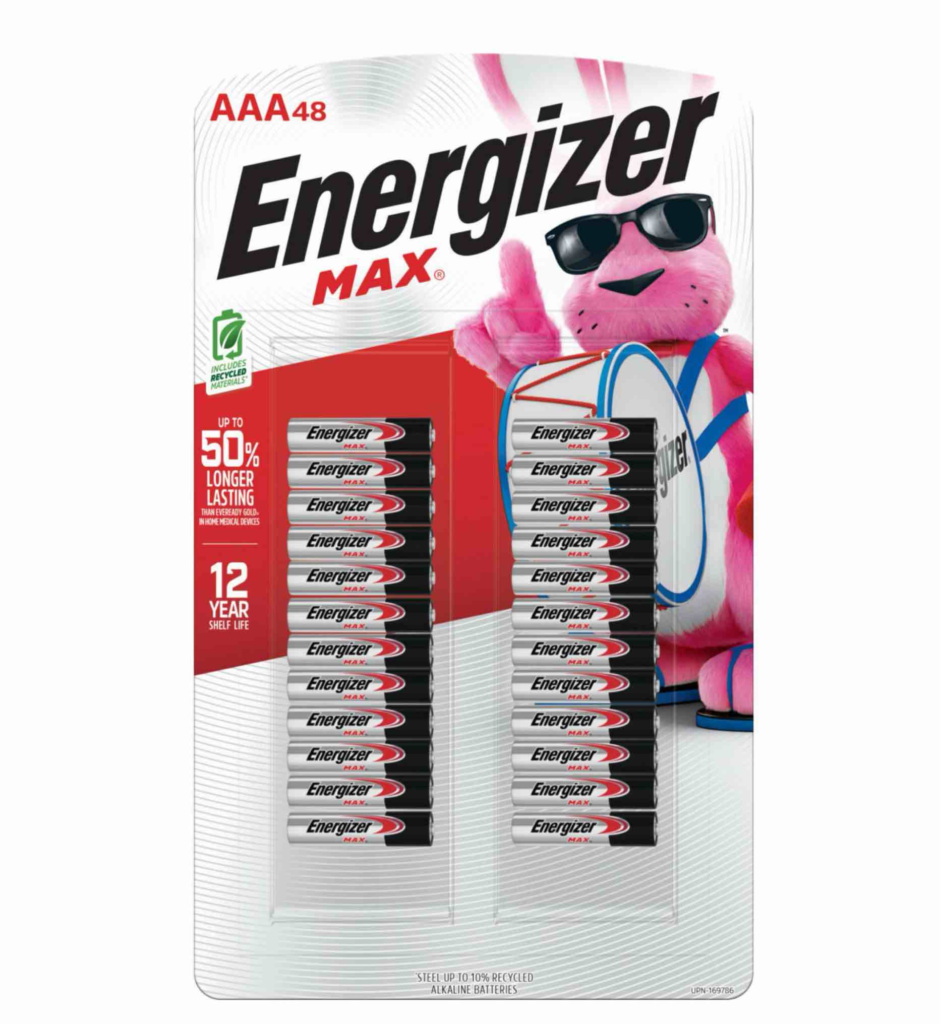 Energizer MAX AAA Alkaline Batteries, 48 pk.