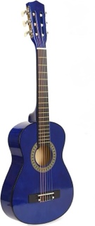 30" Wood Classical Guitar for Kids/Girls/Boys/Beginners (Blue)