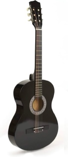 30" Wood Guitar for Kids/Girls/Boys/Beginners (Black)