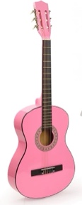 30" Wood Classical Guitar for Kids/Girls/Boys/Beginners (Pink)
