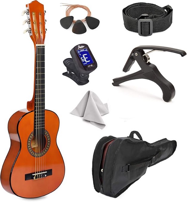 30" Wood Guitar for Kids/Girls/Boys/Beginners (Mahogany)