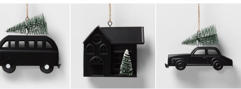 Assorted Metal Decoration Christmas Ornament Black - Wondershop™ ( Lot of 8 Items)