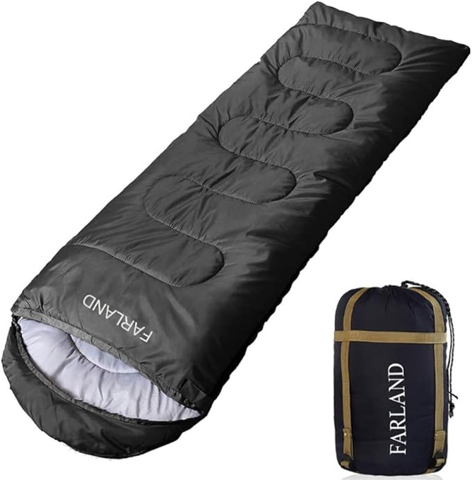 FARLAND Sleeping Bags 20? for Adults Teens Kids with Compression Sack Portable and Lightweight for 3-4 Season Camping, Hiking,Waterproof, Backpacking and Outdoors
