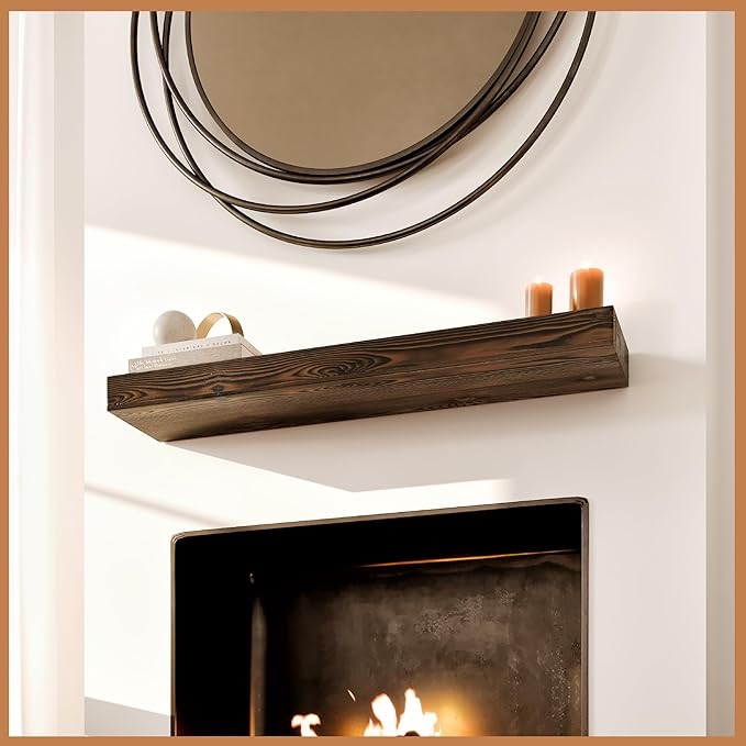 48” Mantel Shelf HONEY BROWN 