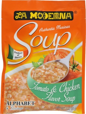 LA MODERNA, VERMICELLI SOUP, TOMATO & CHICKEN- Alphabet Pack-12