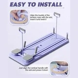 5 in1 pilates board for home foldable, portable pilates reformer machine, pilates equipment, foldable reformer pilates machine for home workout, multifunctional ab exercise board (Purple)