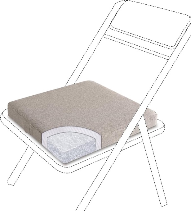 Breathable Pads for Chairs has Long-Lasting Support Seat Cushion Suitable for Outdoor Venue and Office Durable Outdoor Chair Lawn Chair for Elderly and Need Excellent Breathability(Square)