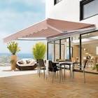 VEVOR Manual Retractable Awning, 13 x 8 ft Outdoor Patio Awning Retractable Sun Shade, Water-Resista