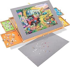 1500 Pieces Portable Jigsaw Puzzle Table with Drawers & Foldable Legs
