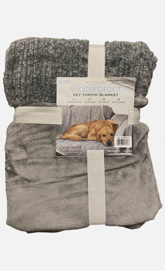 Doggy Decor Oversized Waterproof Pet Throw Blanket, 60" x 70" 