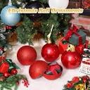 Hiboom 4 Pcs Large Christmas Ball Ornaments Plastic Outdoor Christmas Ornaments Ball Giant Commercial Christmas Decorations Red Oversized Xmas Tree Hanging Ball for Yard Lawn Holiday Party(10 Inches)