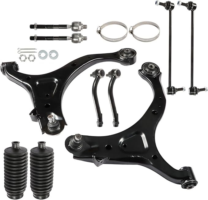 GXYWADY 10Pc Kit Front Lower Control Arm Sway Bar link Boots Replacement for 2007-2012 Hyundai Santa Fe Replacement for KIA Sorento 2011-2013