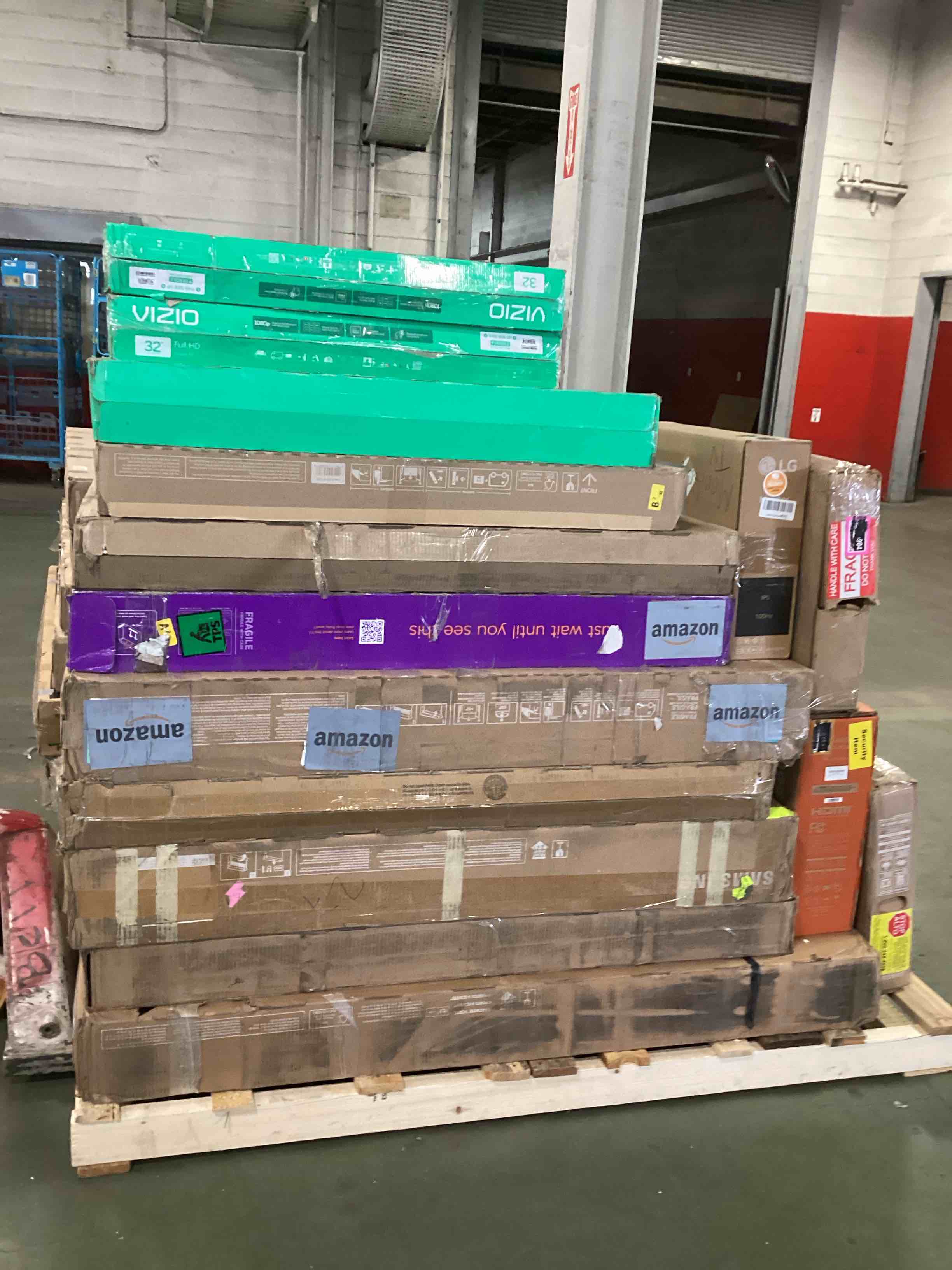 pallet of defective electronics or parts 