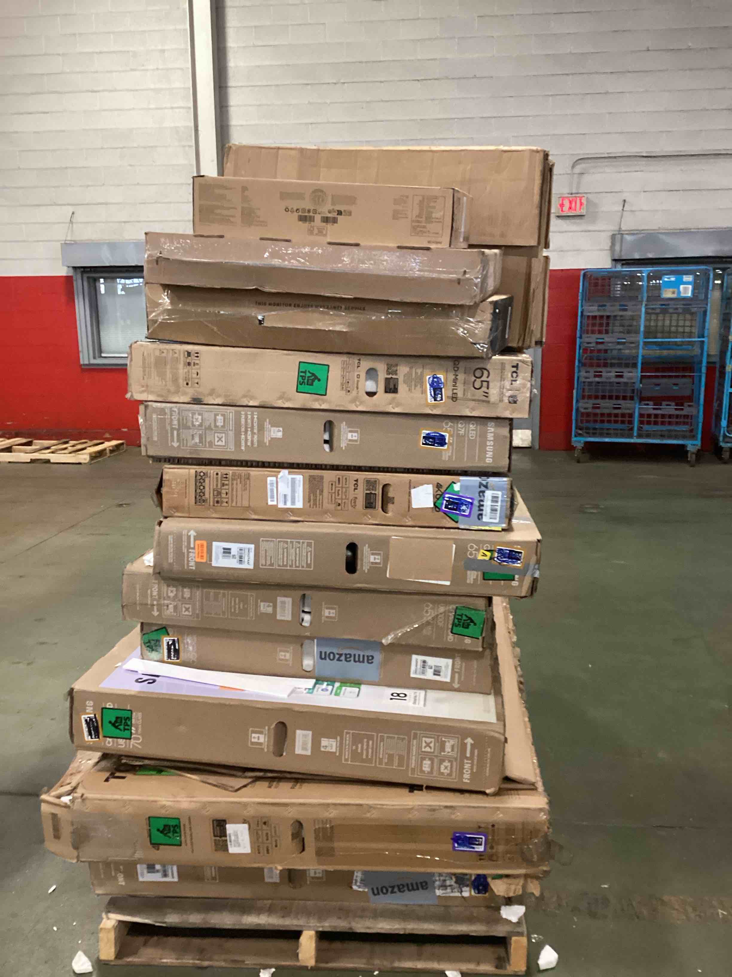 pallet of defective electronic for parts 