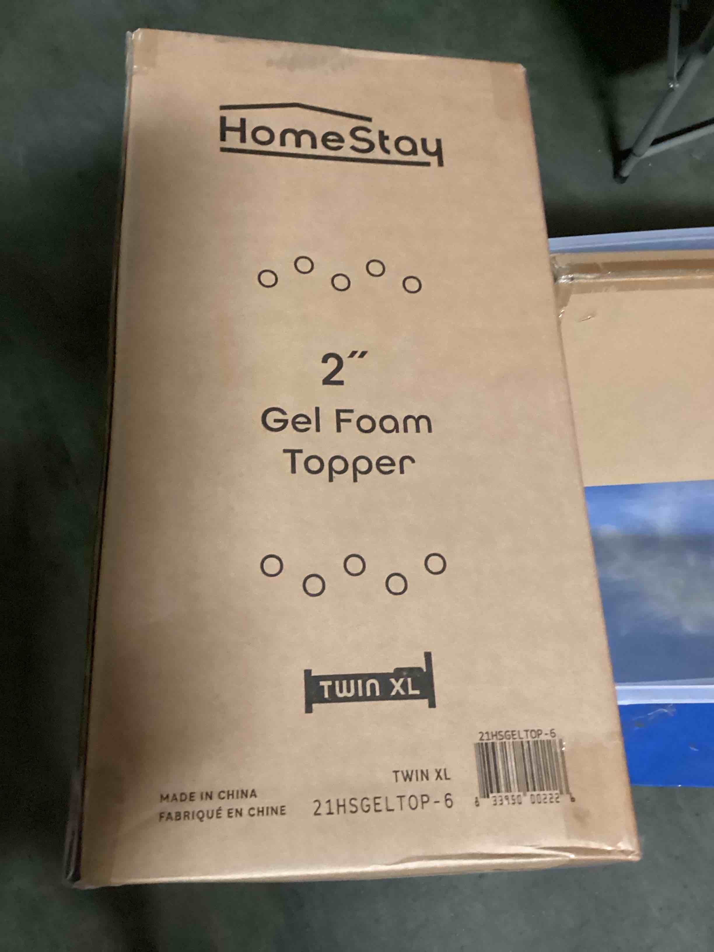 Condition photo showing Brand New for Twin XL Homestay 2 Inch Gel Infused Memory Foam Mattress Topper, Cooling Gel Infusion, Premium Comfort, CertiPUR-US Certified