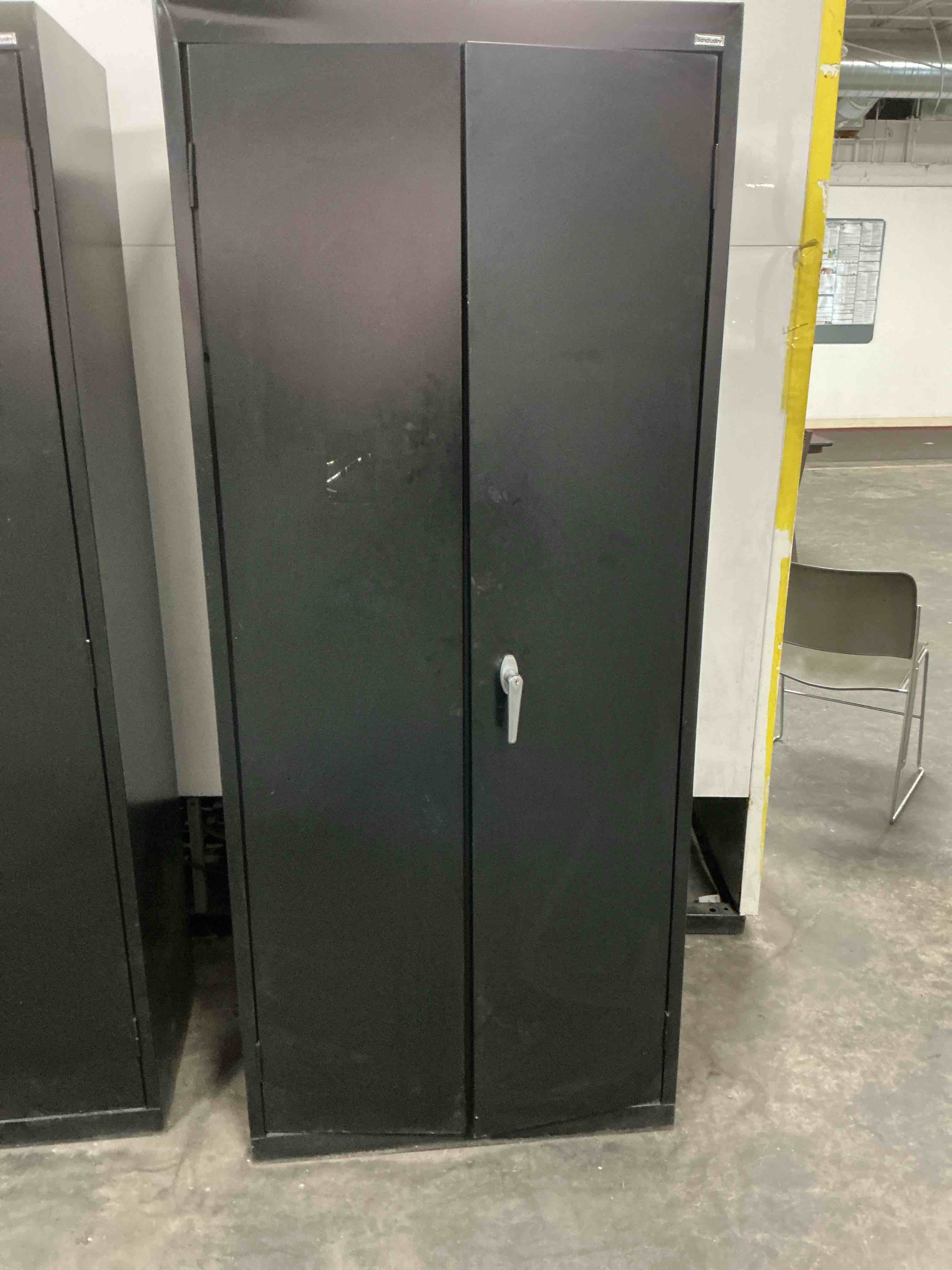 Condition photo showing As Is for (SIMILAR) Letaya Metal Garage Storage Cabinets with Lock Door and Adjustable Shelves, Steel Tool Cabinets for Home,Office,Warehouse Organisieren (Black)