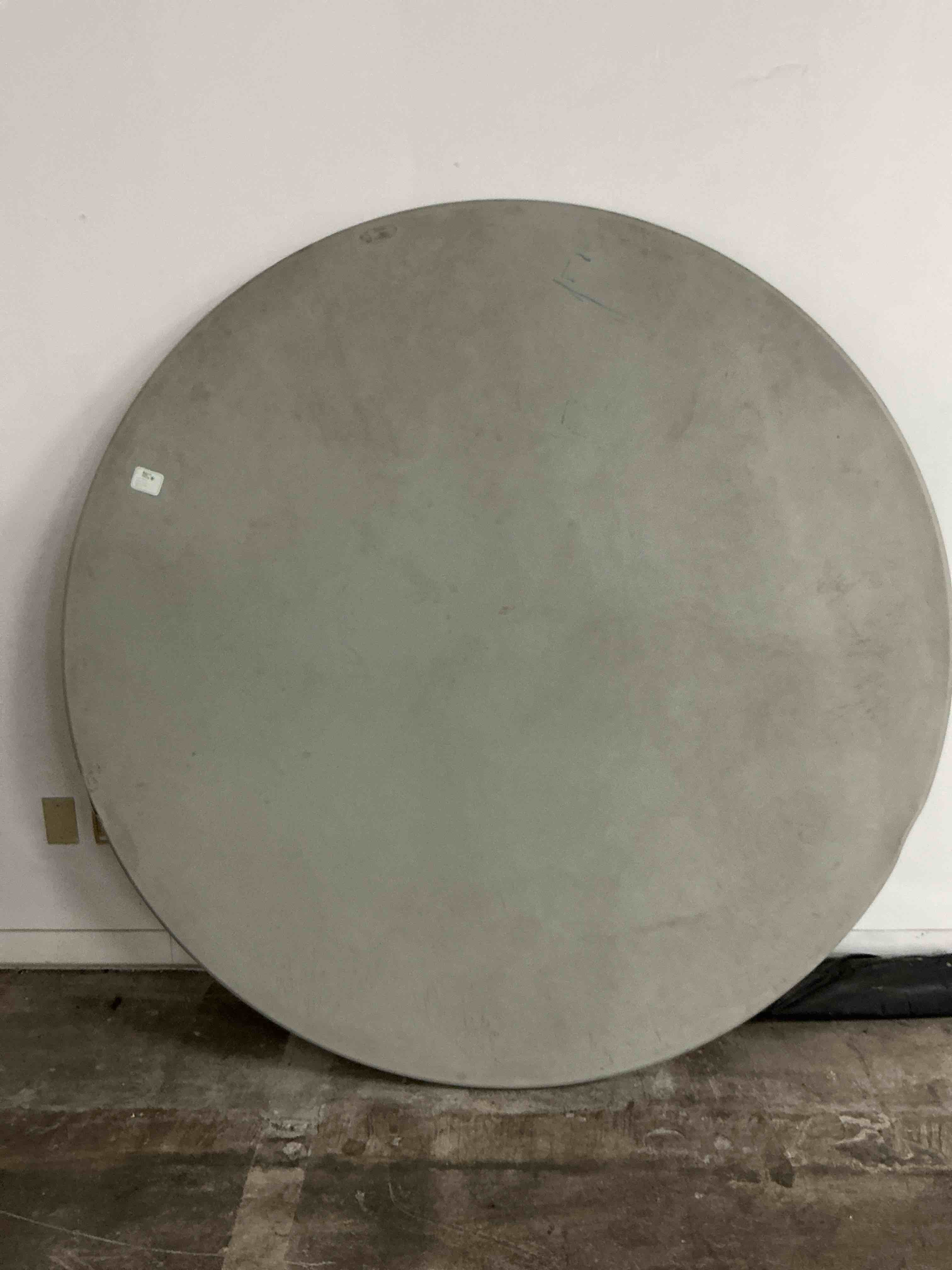 Condition photo showing As Is for (No size) National Public Seating BT-R Series Steel Frame Round Blow Molded Plastic Top Folding Table,  Speckled Gray/Gray