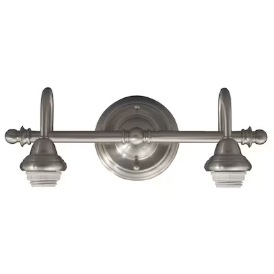 Style Selections D and C 16.14-Inches 2 -Light Brushed Nickel Traditional Vanity light fitter