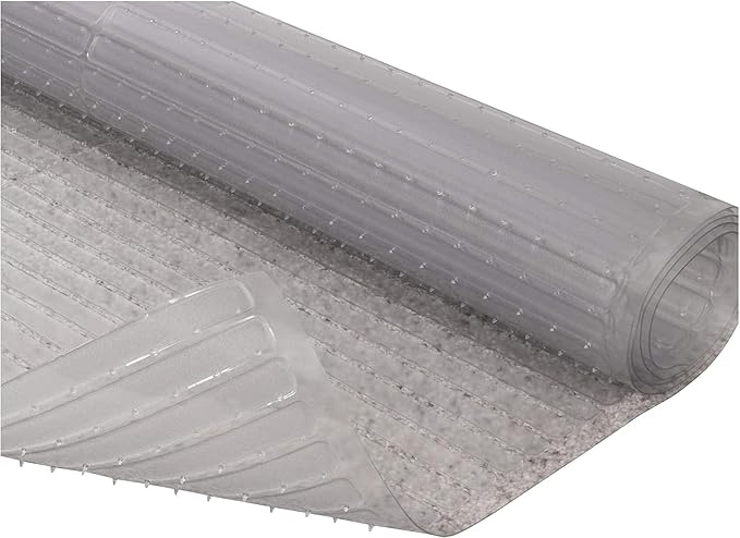 Resilia Deep-Pile Carpet Runner - Plastic Vinyl Carpet & Rug Protector, Waterproof Clear Vinyl Floor Runners, 27 Inches Wide x 75 Feet Long