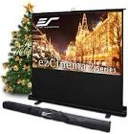 Elite Screens ezCinema 2, 70-inch 16:9, Manual Floor Pull Up Scissor Backed Projector Screen, Portable Home Theater Office Classroom Projection Carrying Bag, US Based Company 2-Year Warranty, F70XWH2 ezCinema 2 70-inch 16:9 Aspect Ratio